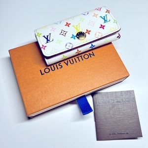 Louis Vuitton White Multicolor Takashi Murakami Key Holder